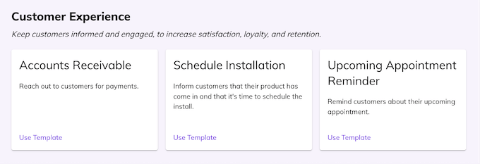 customer experience hatch campaign templates