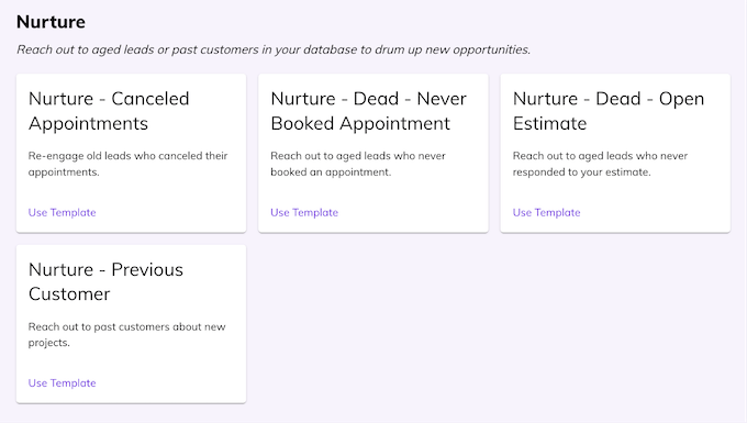 hatch nurture campaign templates