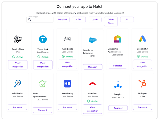 hatch vs chiirp - integrations