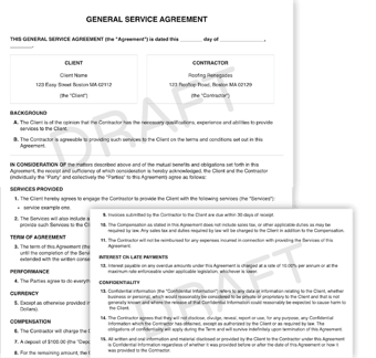 free roofing contract templates - lawdepot