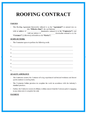 free roofing contract templates - signaturely