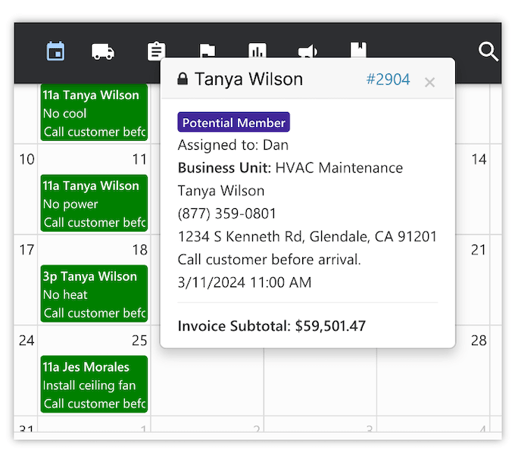 hatch ai + servicetitan calendar integration - servicetitan calendar