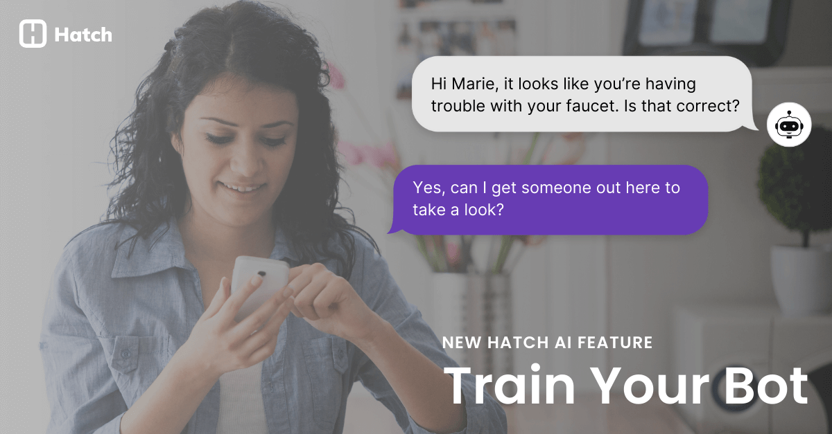 hatch conversational ai - train your bot conversation example